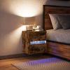 vidaXL Wand-Nachttisch mit LED-Leuchten Räuchereiche 3307969 Bild 3