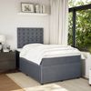 vidaXL Boxspringbett mit Matratze Dunkelgrau 120x190 cm Samt 3294599 Bild 5