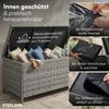STEELSØN 'Serion' Polyrattan Aufbewahrungsbox 330 Liter, grau-meliert, 140×62×61 cm, wetterfest, Auflagenbox mit Innentasche Bild 5