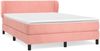 vidaXL Boxspringbett mit Matratze Rosa 140x200 cm Samt 3127378 Bild 2