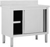vidaXL Arbeitsschrank mit Schiebetüren 100x50x(95-97) cm Edelstahl 51050 Bild 2