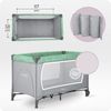 MoMi BELOVE, Reisebett für Kinder bis 15 kg Körpergewicht, B65 x L125 x H78 cm (faltbar 21 x 23 x 80 cm), Kinderreisebett mit Matratze, 2 Rädern, Transporttasche Bild 3