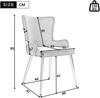 Stuhl 4er-Set, Samt Beige mit goldfarbenen Metallbeinen, modern und komfortabel, belastbar 150 kg,47*49*85 cm Bild 4