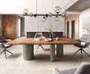 Esstisch Edge 260x100 XL Akazie Braun Troa Metall Effektfinish Titan Live-Edge Bild 2