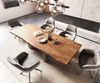 Esstisch Edge 260x100 XL Akazie Braun Troa Metall Effektfinish Titan Live-Edge Bild 4