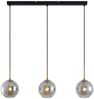 Lindby Hängeleuchte Hiwana, Glas Alu IP20, 3 x 60 W Bild 1