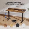 Höhenverstellbarer Schreibtisch 160 x 60 cm 2 Schubladen Braun Elektrisch Bild 2