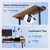 Höhenverstellbarer Schreibtisch 160 x 60 cm 2 Schubladen Braun Elektrisch Bild 4