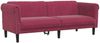 vidaXL 3-tlg. Sofagarnitur Weinrot Samt 3209213 Bild 5