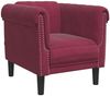 vidaXL 3-tlg. Sofagarnitur Weinrot Samt 3209213 Bild 4