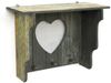 DanDiBo Schlüsselleiste mit Ablage Holz A12020 Wandregal mit Herz Schlüsselregal Schlüsselbrett Schlüsselboard Schlüsselhaken Wandkosole Vintage Shabby Hakenleiste Regal Briefablage Bild 2