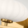 Elstead Lighting QN-PIM3-FXG QUINTIESSE Wandleuchte Pim G9 3W LED IP44 3000K Stahl, Gold; Opalglas Satin satiniert L:21. 9cm H:15. 4cm B:63. 5cm dimmbar Bild 4