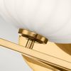 Elstead Lighting QN-PIM3-FXG QUINTIESSE Wandleuchte Pim G9 3W LED IP44 3000K Stahl, Gold; Opalglas Satin satiniert L:21. 9cm H:15. 4cm B:63. 5cm dimmbar Bild 3