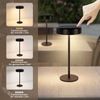 ZMH Solar Nachttischlampe mit Akku – Kabellose LED Nachttischlampe, Aufladbar 3600mAh, Touch – Dimmbar, Schwarz, Lampe mit USB Akku, Solarleuchten für Modernes Wohnzimmer, Outdoor Bild 4