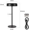 ZMH Solar Nachttischlampe mit Akku – Kabellose LED Nachttischlampe, Aufladbar 3600mAh, Touch – Dimmbar, Schwarz, Lampe mit USB Akku, Solarleuchten für Modernes Wohnzimmer, Outdoor Bild 3