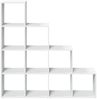 vidaXL Raumteiler-Bücherregal 4 Stufen Weiß 131,5x29x131,5 cm 857967 Bild 5