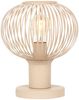 LED Tischleuchte mit Gitter Lampenschirm Beige, Höhe 28cm Bild 2