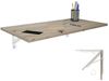 KDR Produktgestaltung Klapptisch 80x40 Wandklapptisch Esstisch Küchentisch Schreibtisch Wand Tisch, Eiche astig Bild 4