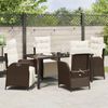 vidaXL Garten Essgruppe mit Kissen 5 pcs Braun Poly-Rattan 3380543 Bild 4