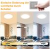 LMaxhome LED Deckenleuchte Ø23/30/40/50CM, Dimmbar Runde Ultra Dünn Deckenlampe 3 Farbtemperatur, 2 St, 24W~48W, 3000k/4000k/5000k, Memory Funktion, für Wohnzimmer Küche Büro Bild 2