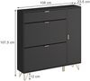 Schuhschrank Helge Schwarz 108 x 107.5 cm Vicco Bild 2