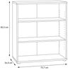 Newroom Regal Sonoma Eiche 74 cm, Regal Sonoma Eiche Modern Bücherregal Standregal Büro Bild 3