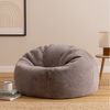 Icon Kingston Kunstfell Sitzsack, Hellgrau, Sitzsack Erwachsene mit Füllung, Bean Bag, Flauschig Sessel, Lounge Sessel, Lounge Stuhl, Schlafzimmer, Wohnzimmer, Wohnzimmer Möbel Bild 3