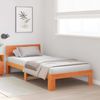 vidaXL Bettrahmen Wachsbraun 90 x 190 cm Massives Kiefernholz 872676 Bild 3