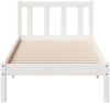 vidaXL Massivholzbett Extra Lang ohne Matratze Weiß 80x220 Kiefernholz 852443 Bild 4