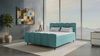 Boxspringbett Luna - Samtstoff - pastelltürkis - 160x200 cm Bild 2