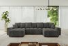 ALTDECOR Wohnlandschaft ENIL-U, Couch mit Schlaffunktion, Wohnzimmer - Ecksofa, Corner Sofa Bett Eckcouch Couch U-Form Schlafcouch Ausziehbar Bild 5
