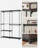 Songmics Kleiderschrank offen, Stahl, Kunststoff, Schwarz, 43 x 138 x 182 cm Bild 3