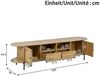 Merax Lowboard mit Rattan-Schiebetüren, Oval TV-Schrank in Holzoptik (1 St), TV Lowboard mit 2 Türen, 2 Schubladen & Stauraum, 200 x 40 x 49,5 cm Bild 4