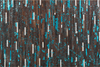 Teppich Kuhfell braun blau 140 x 200 cm Patchwork Kurzflor KISIR Bild 4