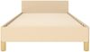 Einzelbettgestell Design für Erwachsene ohne Matratze Creme 100x200 cm Stoff d4259e Bild 5