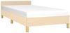 Einzelbettgestell Design für Erwachsene ohne Matratze Creme 100x200 cm Stoff d4259e Bild 3