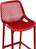 Barhocker modern Rot LORL - Kunststoff, 105x45x53cm Barhocker mit Lehne Tresenhocker Barstuhl Küchenhocker Thekenhocker hoher Stuhl Bild 4