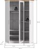 Kleiderschrank 3-türig (B/H/T: 124x185x54 cm) in Sibiu Lärche Nachbildung Bild 4