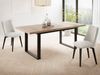 WFL GROUP Esstisch Valentino ausziehbar rechteckig loft mit schwarzen Metallbeinen (MADE IN EU, erhältlich in 3 Größen – 140/160/160 cm ausziehbar auf 180/200/240 cm), platzsparender Tisch in Holzoptik für Küche, Esszimmer oder Wohnzimmer Bild 3