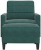 vidaXL Sessel mit Hocker Dunkelgrün 60 cm Samt 3278259 Bild 3