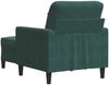 vidaXL Sessel mit Hocker Dunkelgrün 60 cm Samt 3278259 Bild 5