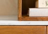 Wohnwand Akazie 204x40x145 natur lackiert / Marmor weiß MONTREAL #143 Bild 5