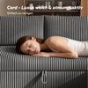 Patbrela Ecksofa mit Schlaffunktion, L-Form Ausziehbares Sofa mit Stauraum, Extra tiefe Sitzfläche, Links/Rechts montierbare Ottomane Bild 4