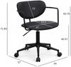 Bürostuhl Odila aus Kunstleder - Drehbar, Höhenverstellbar, Neigbar, Schwarz Bild 2