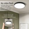 style home LED Deckenleuchte Runde Deckenlampe aus Metall, LED fest integriert, Leuchte für Wohnzimmer Schlafzimmer Küche Büro, 50 x 50 x 4 cm, Schwarz Bild 3