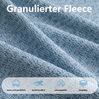 Ecksofa modular 79cm×228cm×165cm in L-Form mit Ottoman – 3-Sitzer Wohnzimmersofa aus granuliertem Fleece in Blau Bild 5