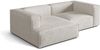 Micadoni Ecksofa Nuria 3-Sitzer Links Boucle Grau Beige Melange Bild 3