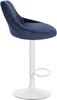 CLP 2er Set Barhocker Lazio Samt höhenverstellbar und 360 Grad drehbar,blau weiß Bild 5