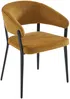 Vente-unique - AVRELA Stuhl Stoff Gelb - B 55 cm x H 77 cm x L 56 cm Bild 4
