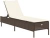vidaXL Sonnenliege mit Auflage Braun Poly Rattan 4002720 Bild 2